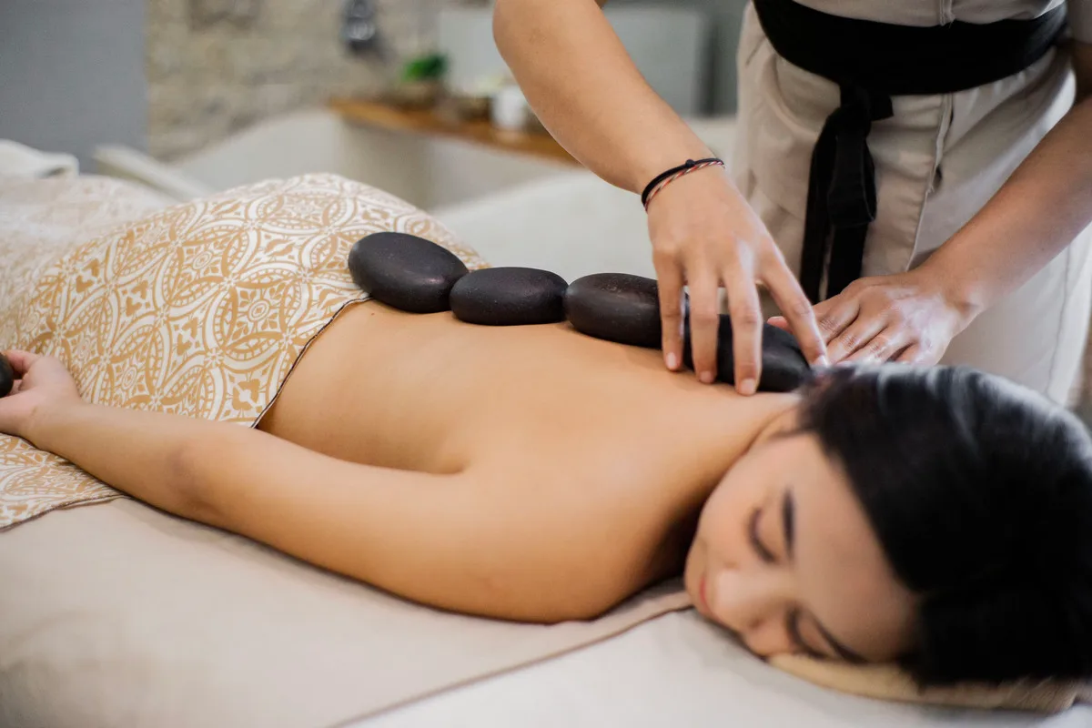 Relaxing hot stone massage experience at Jaens Spa Ubud
