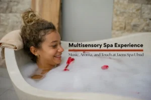 A girl enjoying Multisensory Spa Experience: Music, Aroma, and Touch at Jaens Spa Ubud