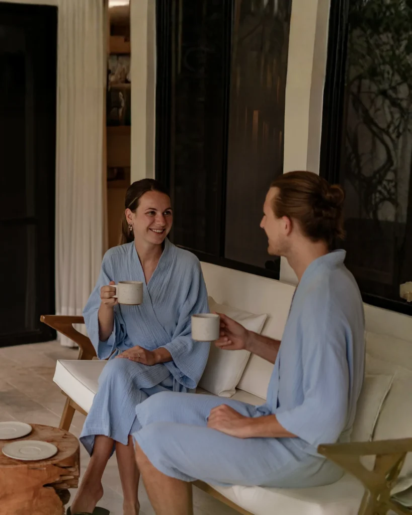 Guest relaxing after traditional Balinese massage session at Jaens Spa Ubud