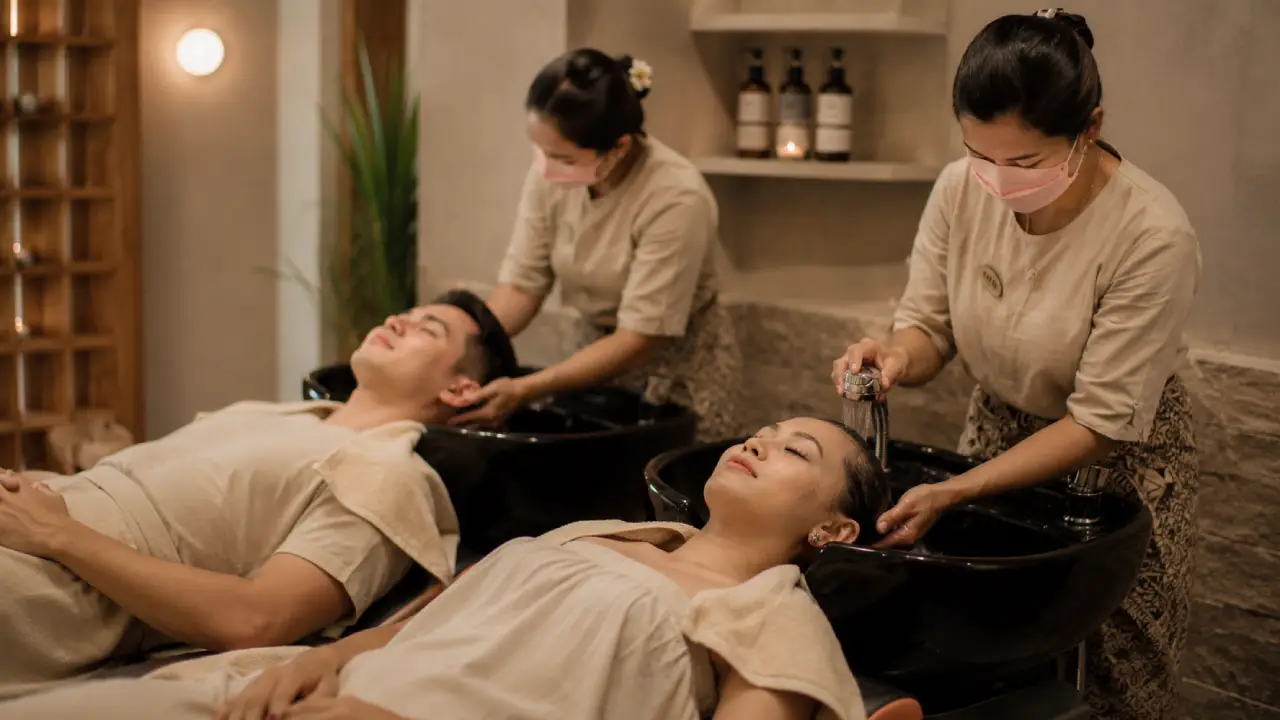 Jaens Spa hair care treatment with peaceful spa atmosphere
