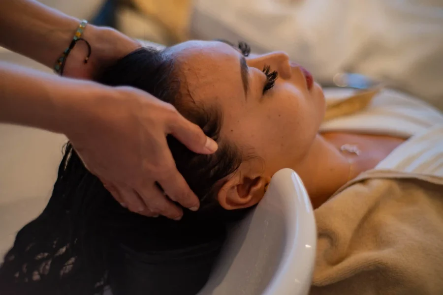 Japanese head spa scalp treatment at Jaens Spa Ubud Bali